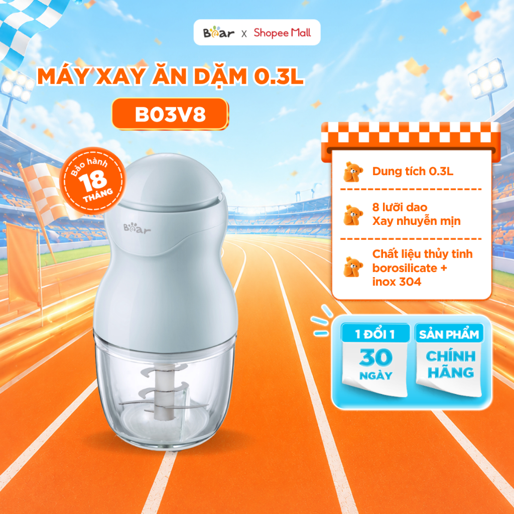 [KOL] Máy Xay Ăn Dặm BEAR 0.3L Cho Bé GR-B03V8