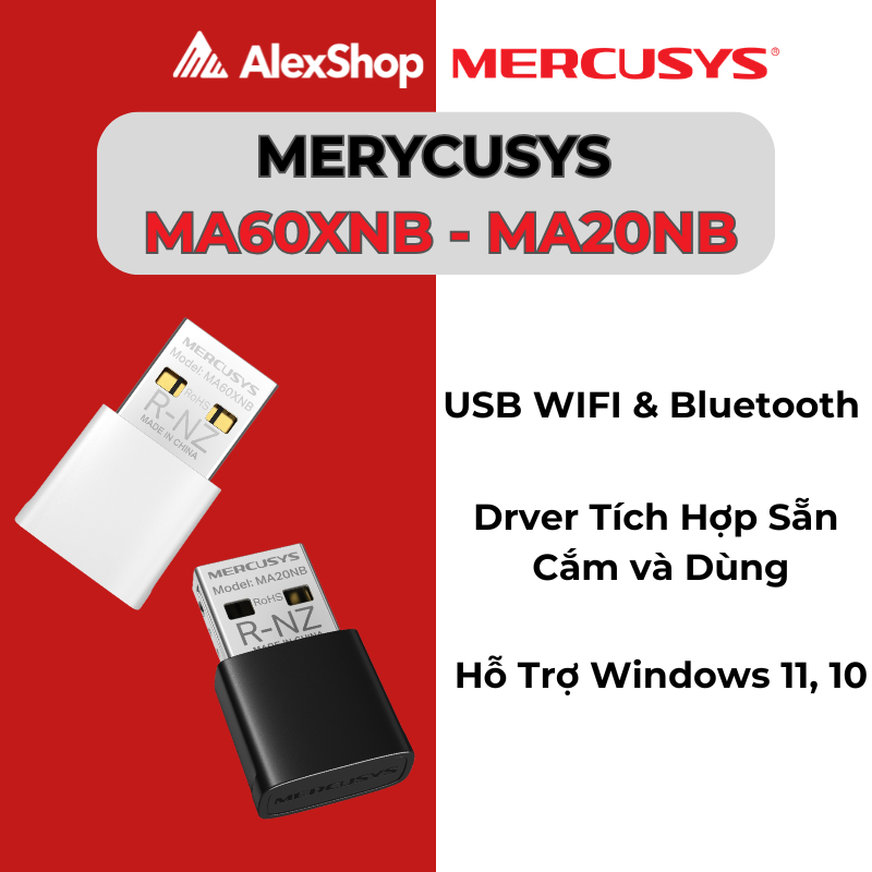 [2026]Mercusys MA60XNB/ MA20NB  USB Nano Wi-Fi 6 Bluetooth AX900