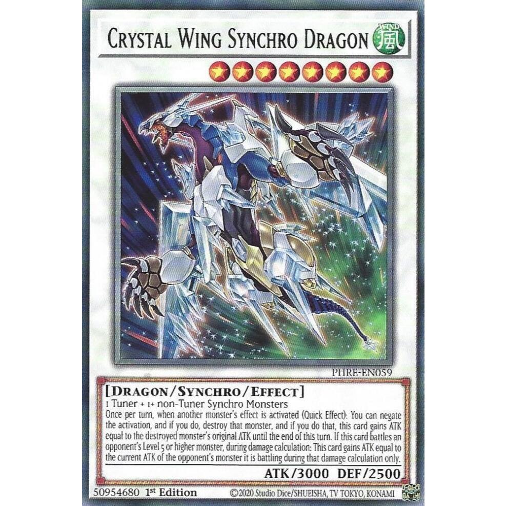 Thẻ Bài Yugioh PHRE-EN059 - Crystal Wing Synchro Dragon - Synchro Monster - Rare