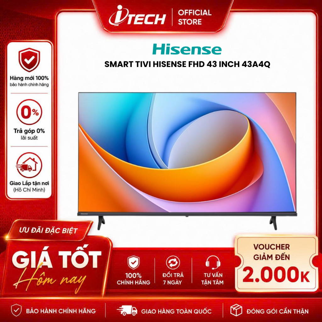 43A4Q - Smart Tivi Hisense FHD 43 inch 43A4Q - Hàng chính hãng