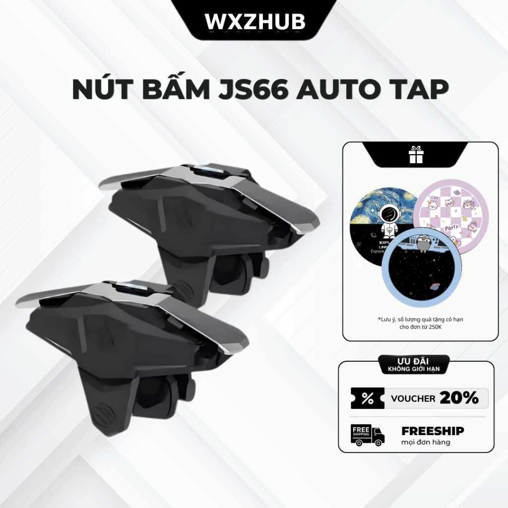 Nút Bấm Chơi Game JS66 Auto Tap, Phụ Kiện Gaming 4 Ngón, Chơi Game Cực Mượt