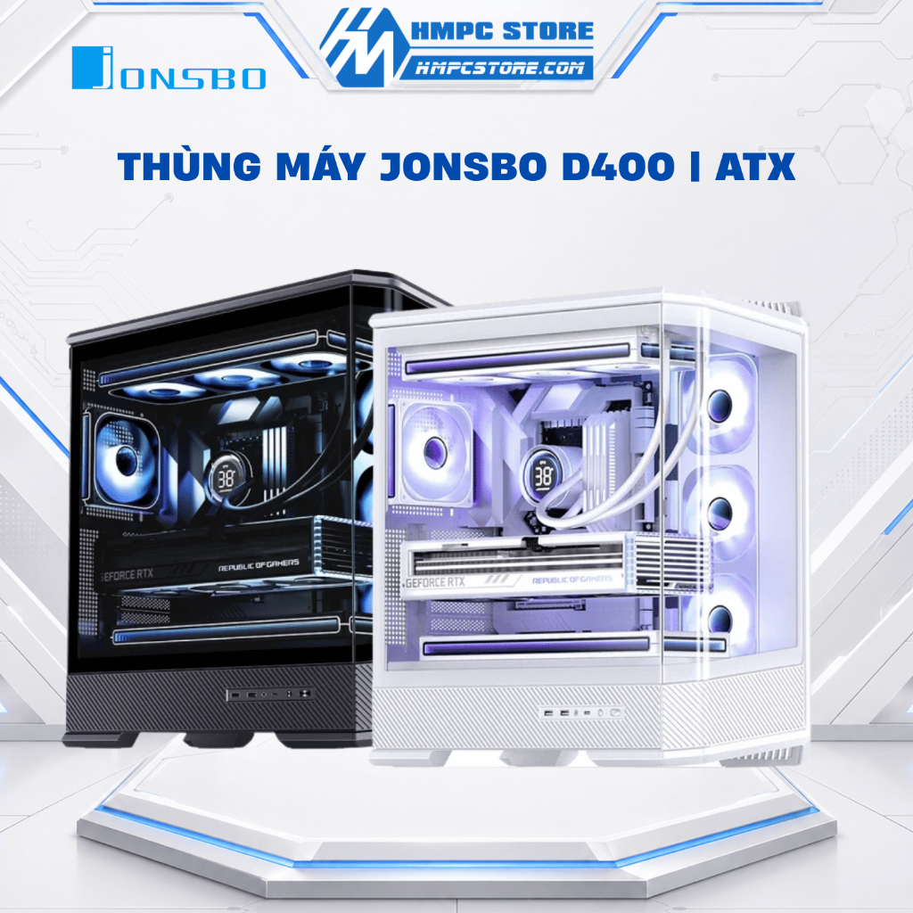 Case - Thùng máy Jonsbo D400 | ATX, bảo hành 12 tháng
