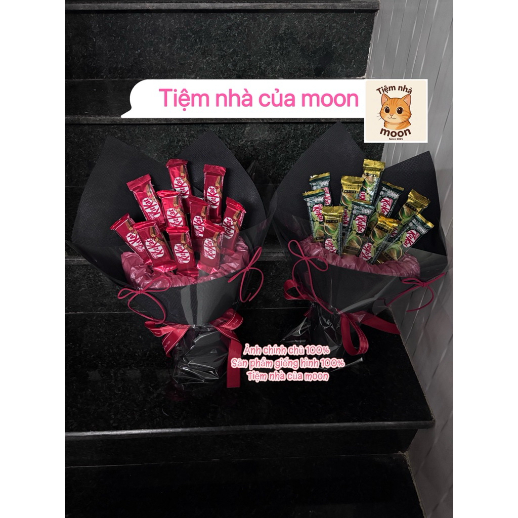 BÓ HOA KITKAT SOCOLA , MATCHA Siêu Yêu, quà tặng người thương , bạn bè