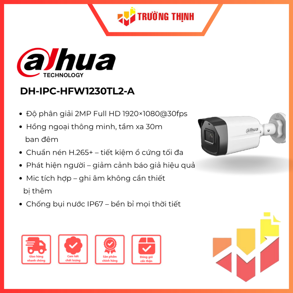 Camera Dahua DH-IPC-HFW1230TL2-A