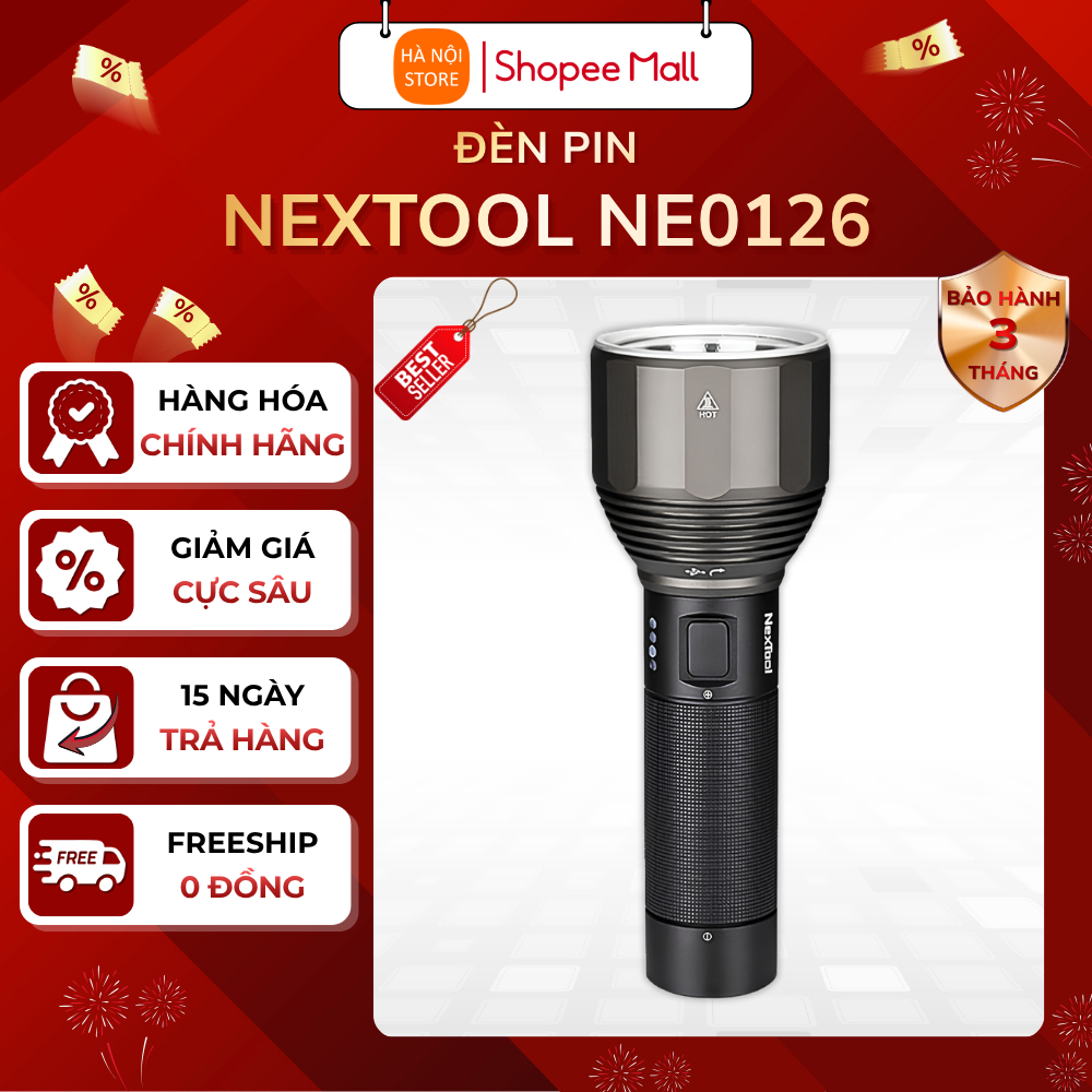 Đèn pin cầm tay Nextool NE0126 - Bảo hành 3 tháng