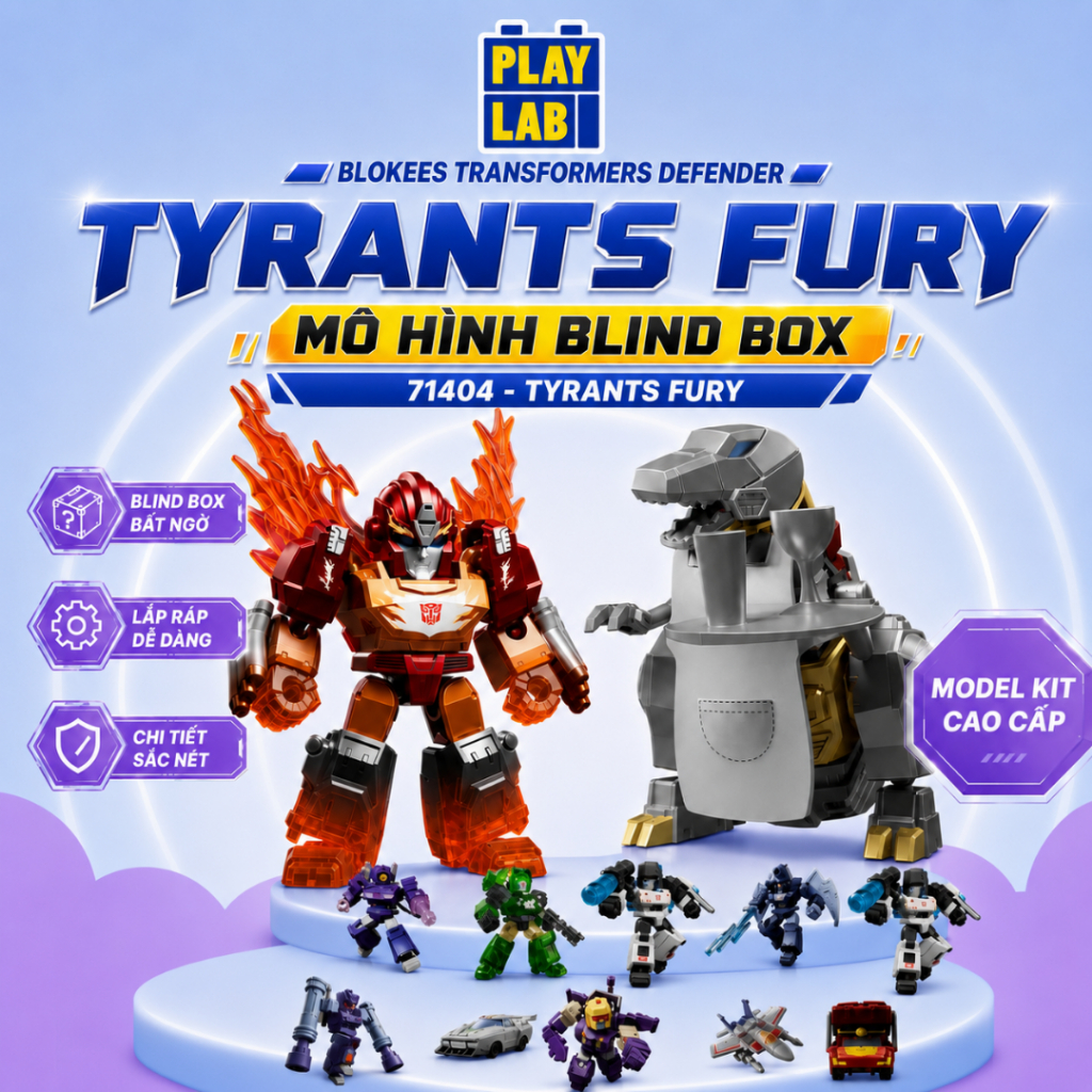 Mô Hình Blokees Transformers Defender – Tyrants Fury (Blind Box) – 71404