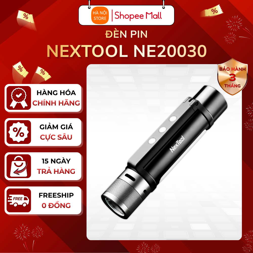 Đèn pin cầm tay đa năng Nextool NE20030 6 in 1 - Bảo hành 3 tháng