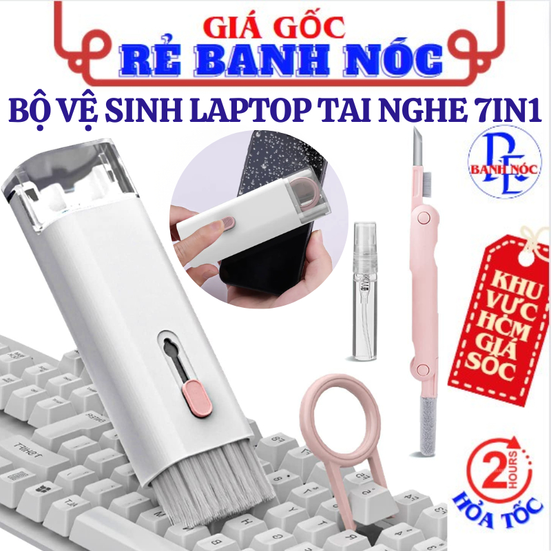 Bộ Dụng Cụ Vệ Sinh Laptop, Máy tính, Bàn Phím, Tai Nghe Năng 7in1 Tiên Lợi - Bộ Vệ Sinh 7 Trong 1