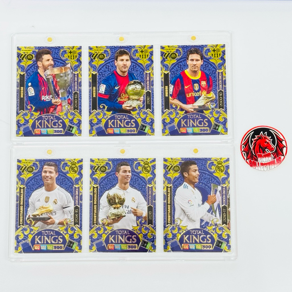 [ULTRA RARE SET] Thẻ bóng đá Ronaldo Messi Total Kings Panini Laliga 2025/26 (Tặng thẻ ngẫu nhiên + 