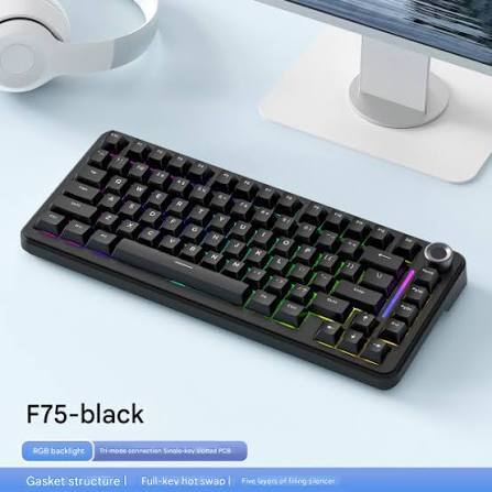 BÀN PHÍM CƠ GAMING KHÔNG DÂY FREE WOLF F75 MULTI MODES – GASKET MOUNT, LED RGB, THIẾT KẾ 75% CAO CẤP