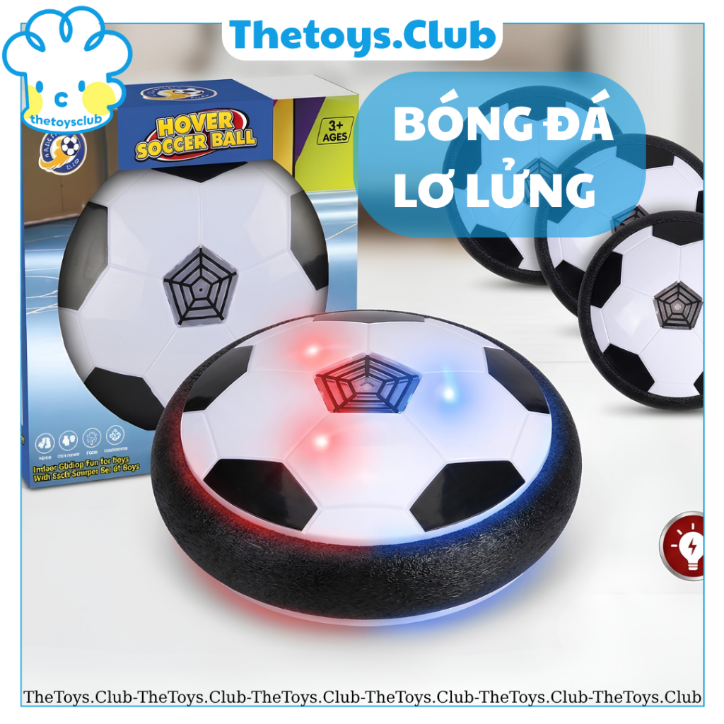 Đồ Chơi Bóng Đá Lơ Lửng Cho Bé - Hover Soccer Ball Có Đèn LED - Chơi Trong Nhà