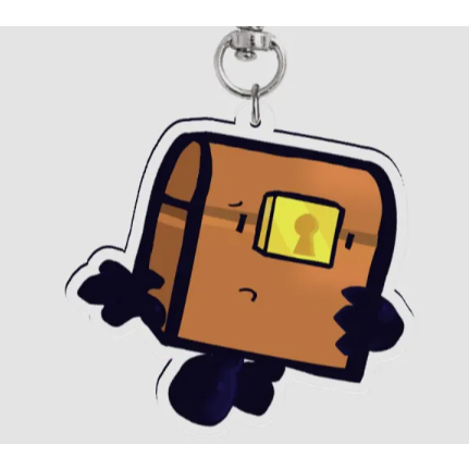 Treasure Chest Paper Puppets Take 2 --- Classic Acrylic Keychain