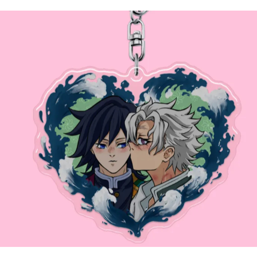 Tomioka & Sanemi -epoxy and acrylic keychain- 17