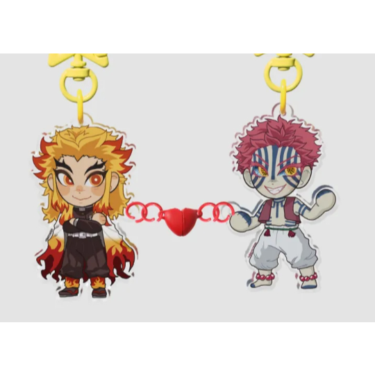 regoku & akaza heart magnet keychain 20