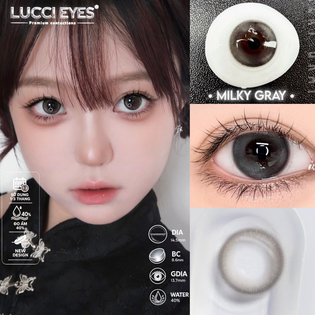 MILKY GRAY - XÁM TỰ NHIÊN - OLIVIA MONROSE LENS