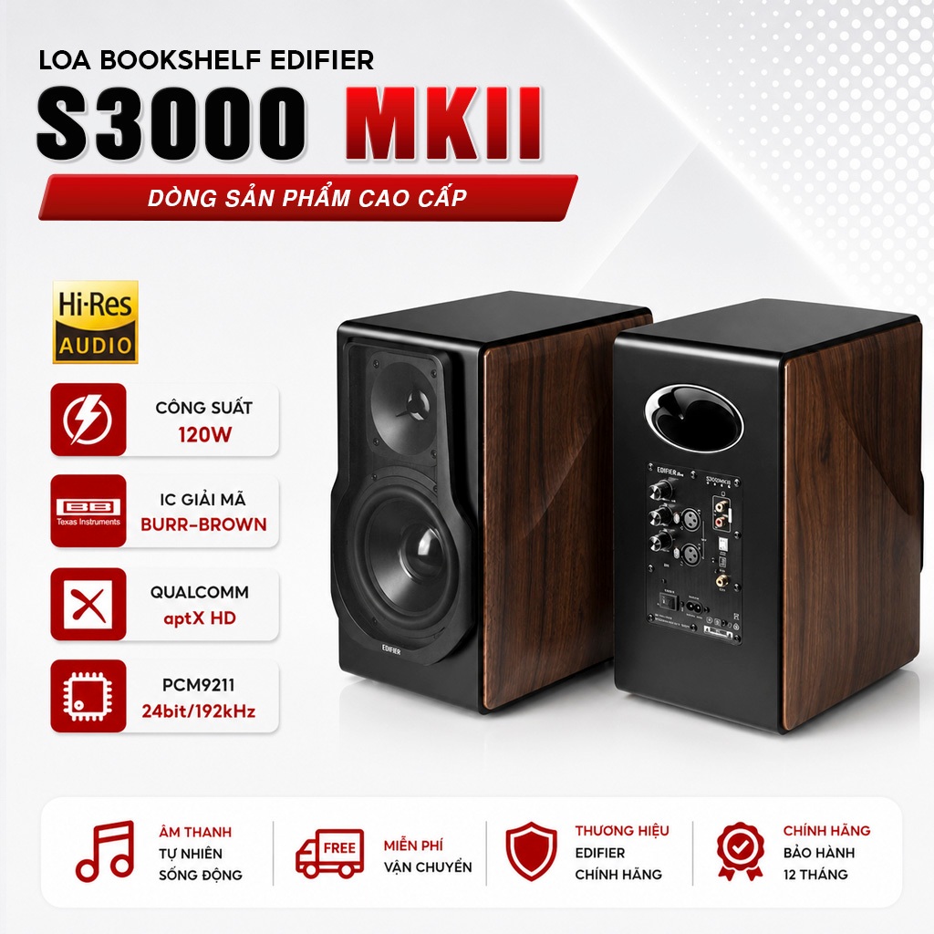 Loa EDIFIER S3000MKII (HiRes Audio, Bluetooth 5.0 aptX HD)