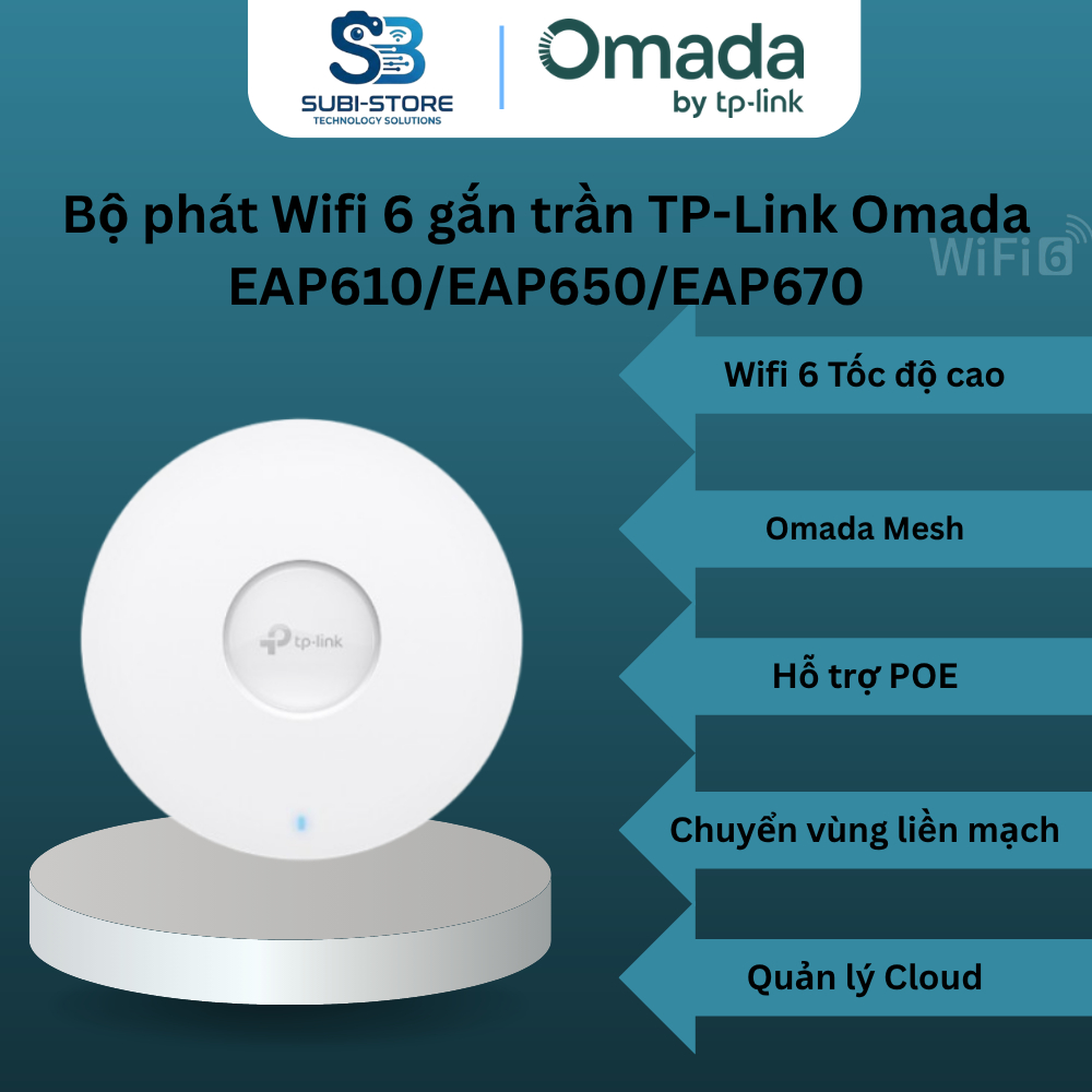 Access Point TP-Link Omada EAP610 EAP650 EAP670 WiFi 6 Quản Lý Cloud BH 24 Tháng Chính Hãng
