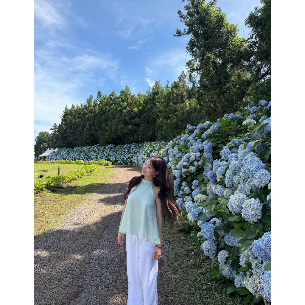 𝑪𝒉𝒐𝒄𝒐• [ Order ]  Áo yếm tơ buộc dây nơ cổ Mint topp