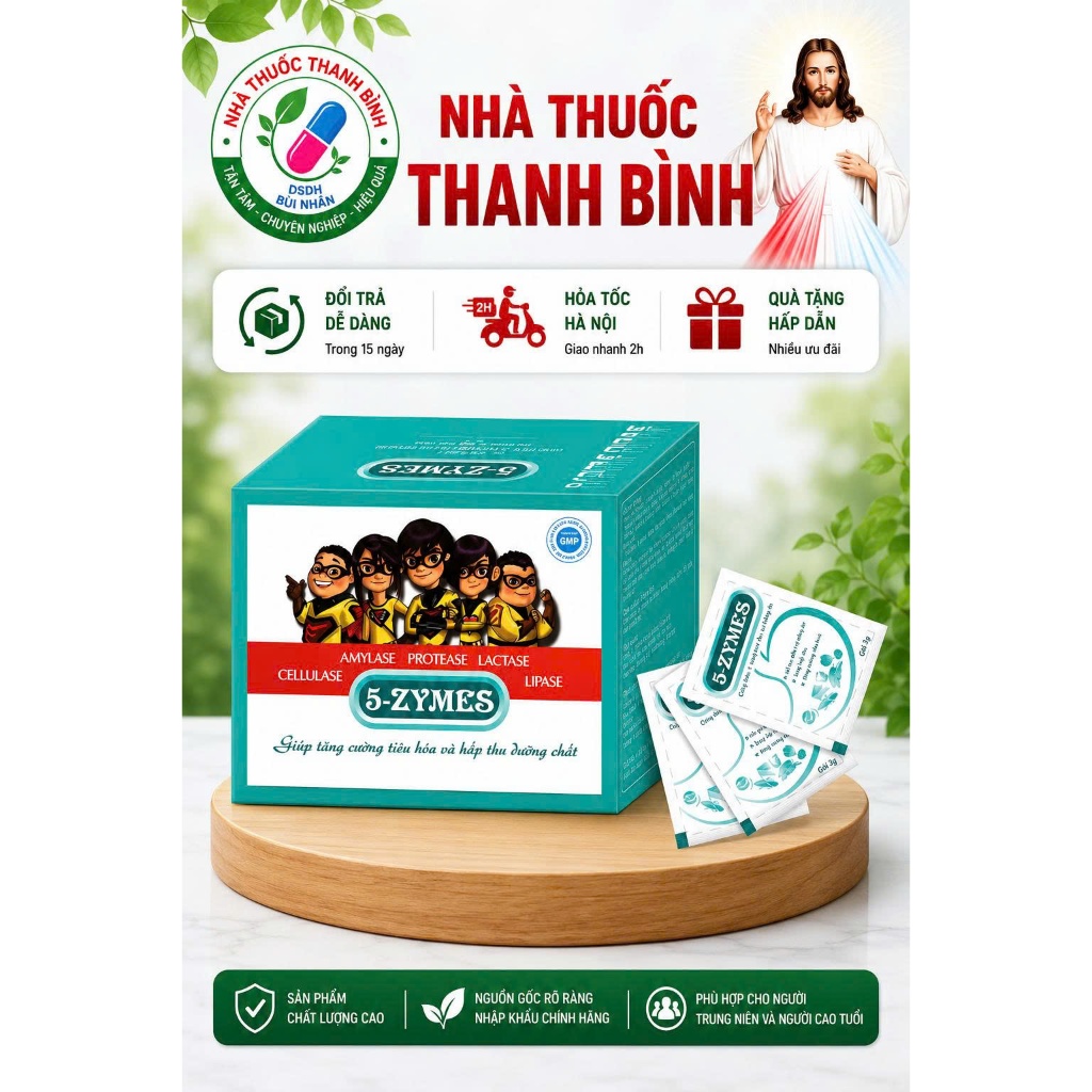 OLYM GOLD - 5-ZYMES - GIÚP HỖ TRỢ TIÊU HÓA-KÍCH THÍCH ĂN NGON MIỆNG
