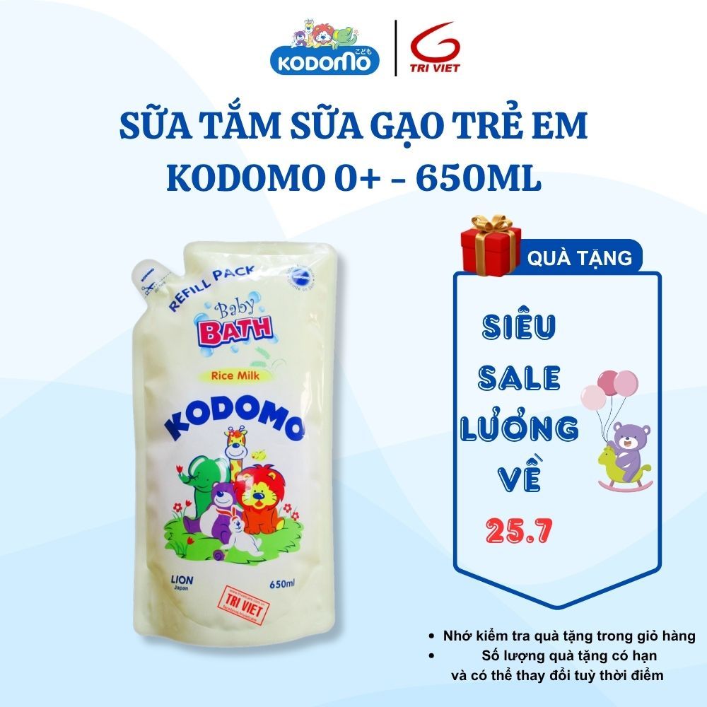 SỮA TẮM SỮA GẠO TRẺ EM KODOMO RICE MILK | CHIẾT XUẤT MẦM LÚA GẠO/650ML