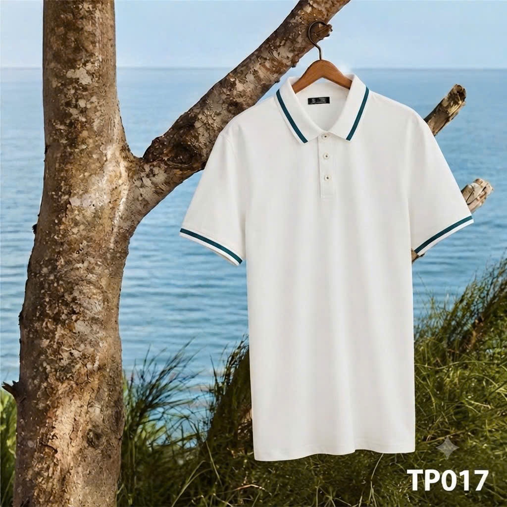 MENSWEAR SHOP Áo polo Nam Phong Cách  Cao Cấp Chất Liệu 100% Cotton Pique Ngắn Tay - TP157-T017