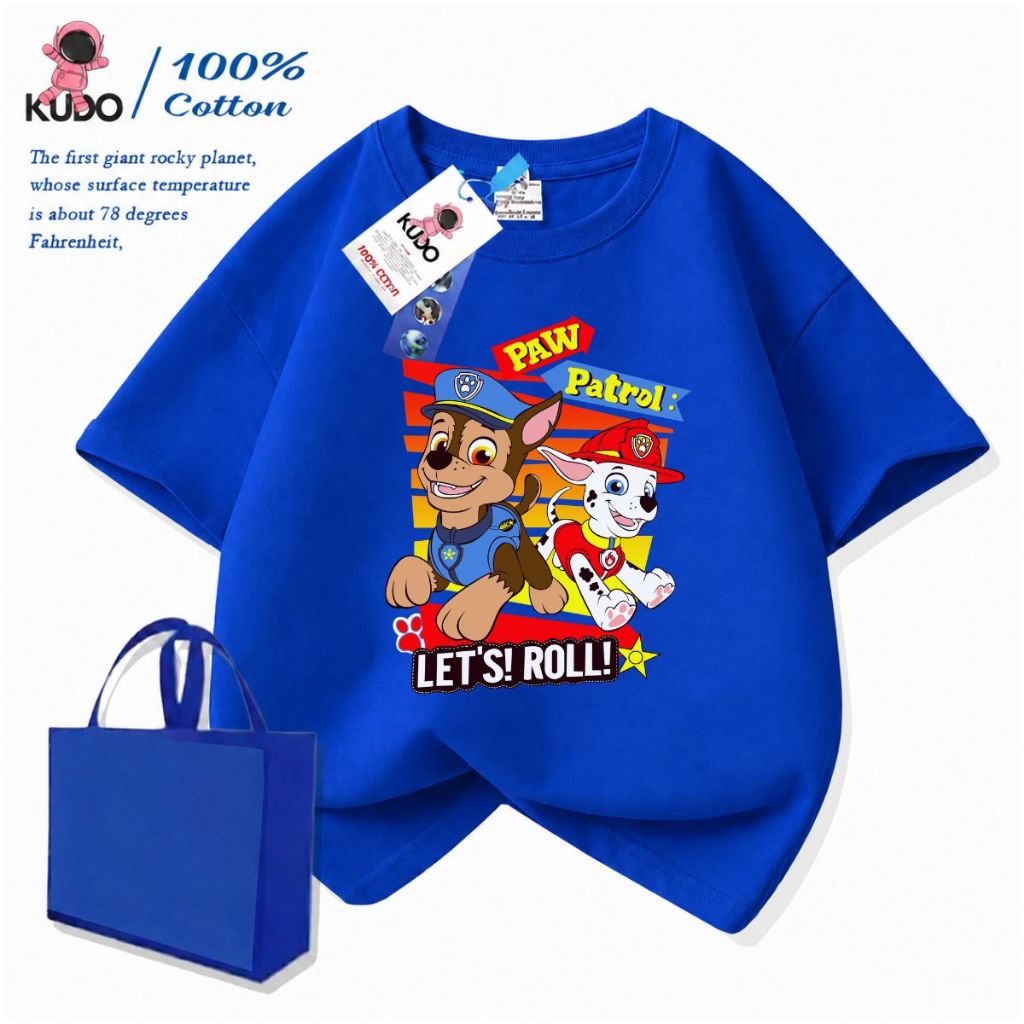 Áo Thun Bé Trai Cotton 10-40kg In Hình Paw Patrol Cho Trẻ Em Áo Thun  (Mã PAW002).