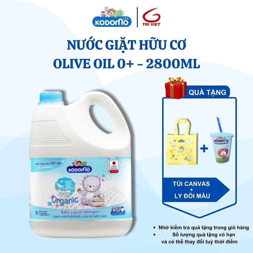 Nước Giặt Quần Áo Trẻ Em Organic Kodomo Tinh Dầu Oliu - 2800ML