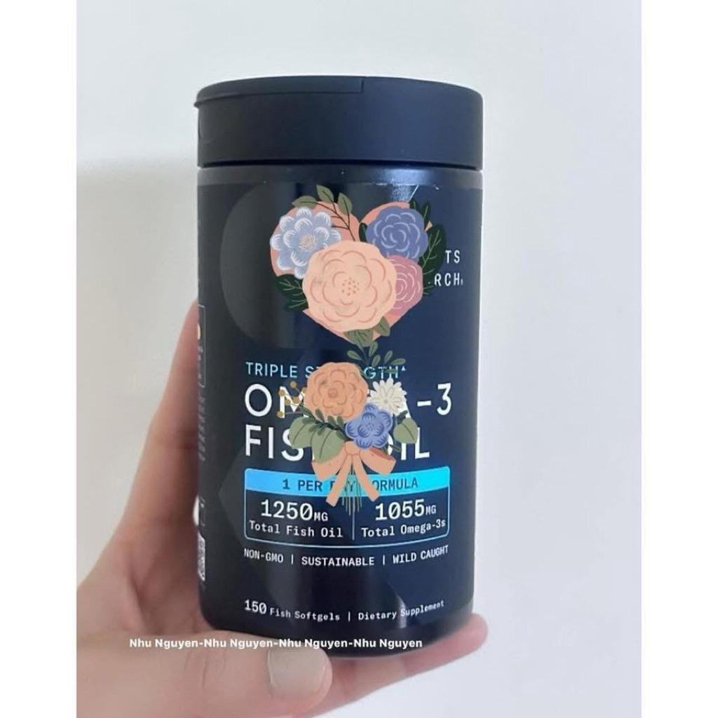 [Hàng Mỹ CHÍNH HÃNG,đủ BILL] HỘP 150 viên. Viên dầu cá SR Fish Oil Omega-3 hàm lượng cao 1250mg