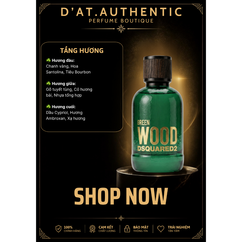Nước hoa DSQUARED2 Green Wood Pour Homme EDT