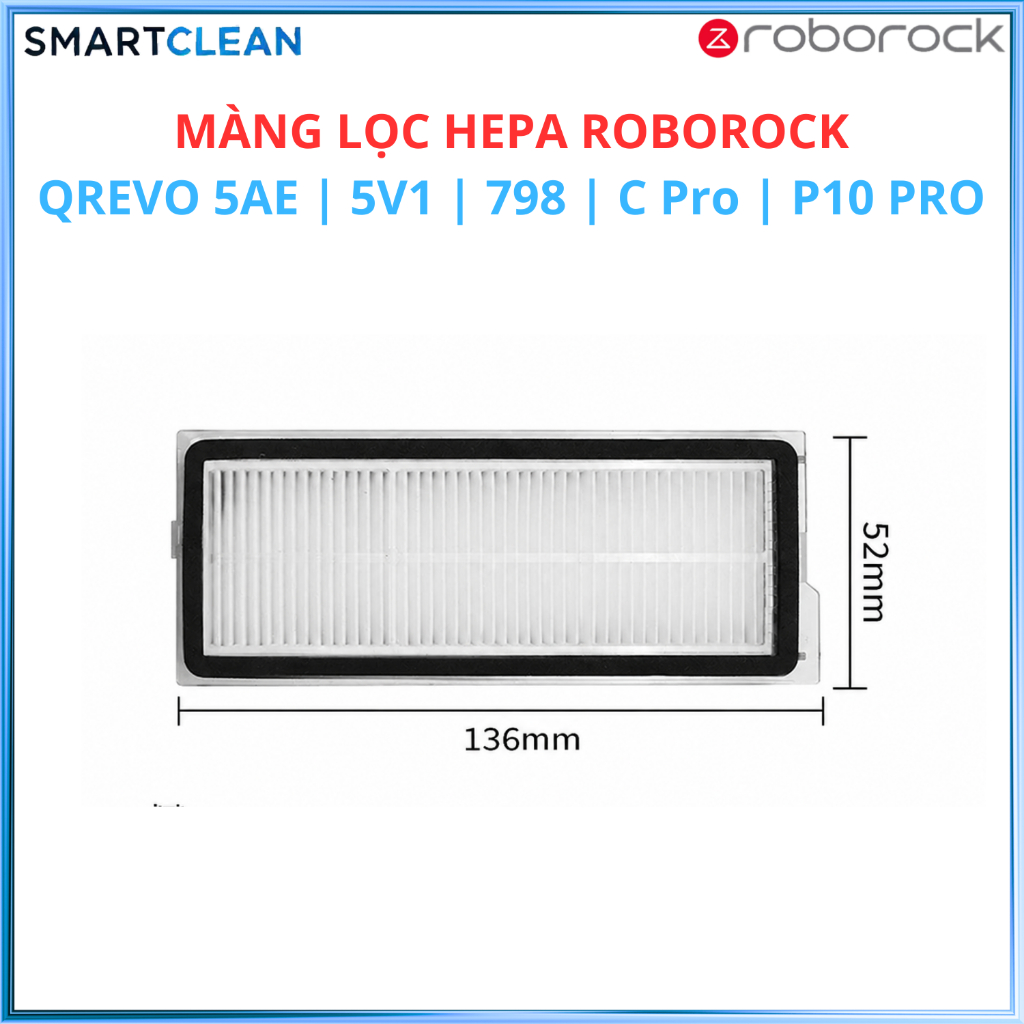 Phụ kiện màng lọc Robot Roborock Qrevo 5AE | Qrevo C/ C Pro | 798 | Edge | Edge 5V1
