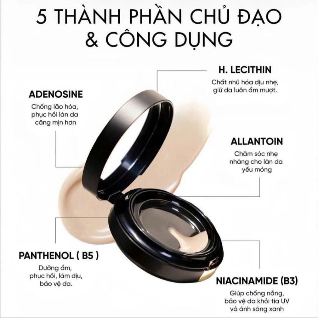 Phấn Nước CiCi Blanc Cushion SPF50/PA+++ Nâng Tone, Che Khuyết Điểm, Bảo Vệ Da | Duni Le Cosmetics