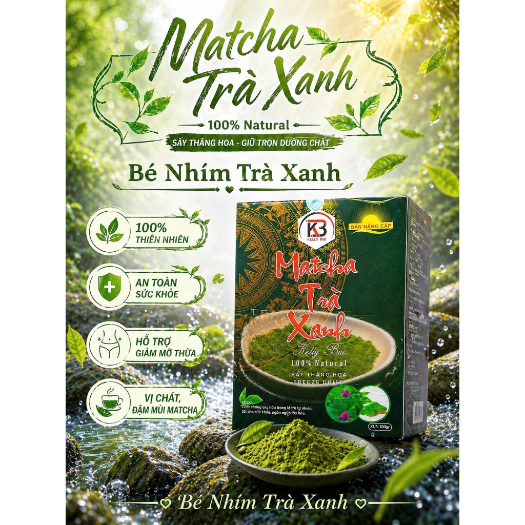 MATCHA Bột Trà Xanh Bản Nâng Cấp (Lưu Ý Nhắn Shop Tư Vấn Trước Khi Mua Ạ)