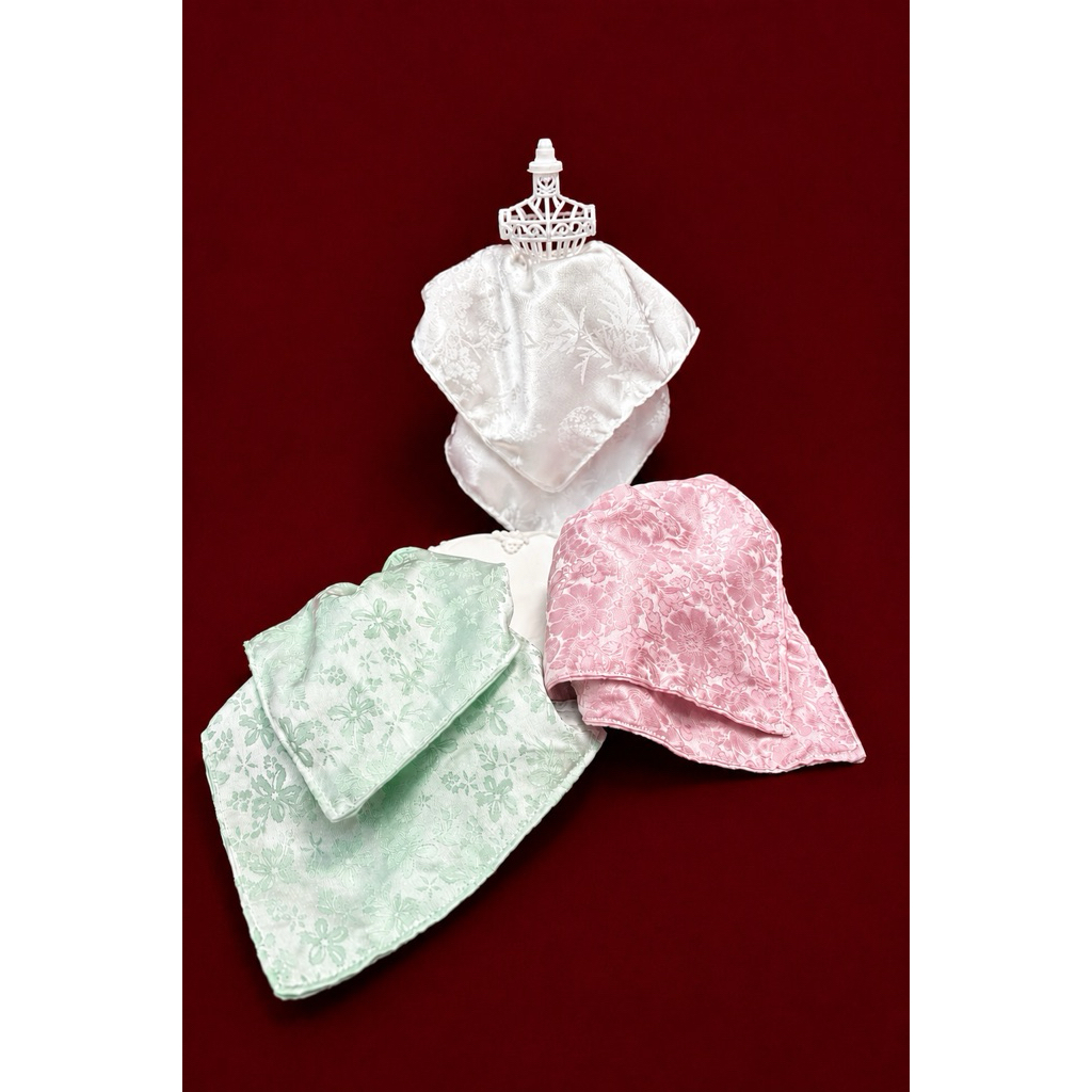 Scrunchies lụa gấm vuông