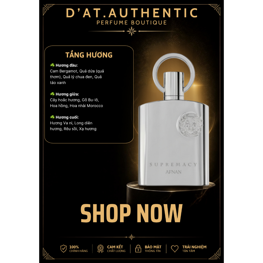 Nước Hoa Nam Afnan Supremacy Silver 10ml