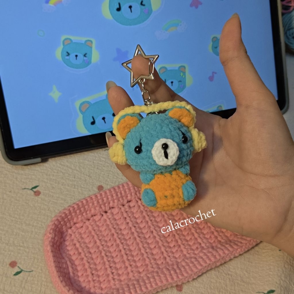 Móc khóa Permpoon size mini linh vật GMMTV PondPhuwin bằng len handmade (ảnh thật shop chụp)