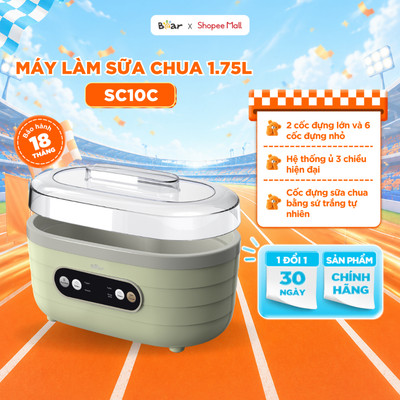 Máy Làm Sữa Chua Bear 1,7L Đa Chức Năng Lên Men Tự Động Tiết Kiệm Thời Gian Đảm Bảo An Toàn Vệ Sinh Thực Phẩm SB-SC10C