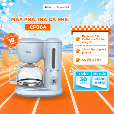 Máy Pha Cà Phê Mini Bear Tự Động Giữ Ấm Pha Trà Coffee Loại Bỏ Cặn Pha Espresso Capuchino SB-CF06A