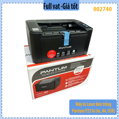 Máy in laser đen trắng Pantum P2516 USB, 22 trang/phút, nhỏ gọn, chính hãng, Full VAT