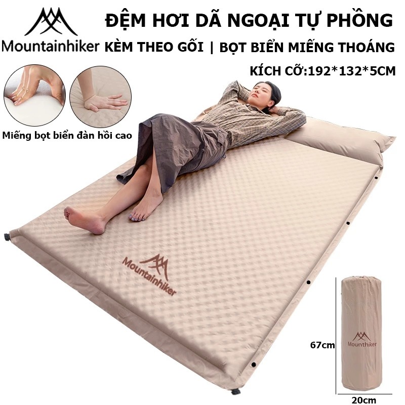 nệm hơi Dã Ngoạ gấp gọn,mountainhiker,nệm cắm trại,nệm hơi 1-2 người-SZK467