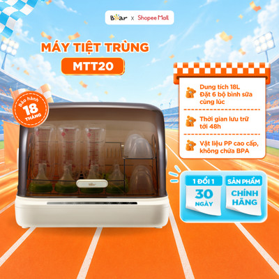 Máy Tiệt Trùng Bình Sữa Bear 18L Máy Tiệt Trùng UV Sấy Khô Ti Giả Bình Sữa SB-MTT20