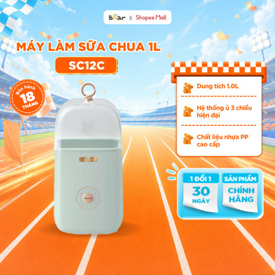 Máy Làm Sữa Chua BEAR 1L Lên Men Tự Động 3 Chức Năng Bảo Đảm An Toàn Vệ Sinh Thực Phẩm SB-SC12C