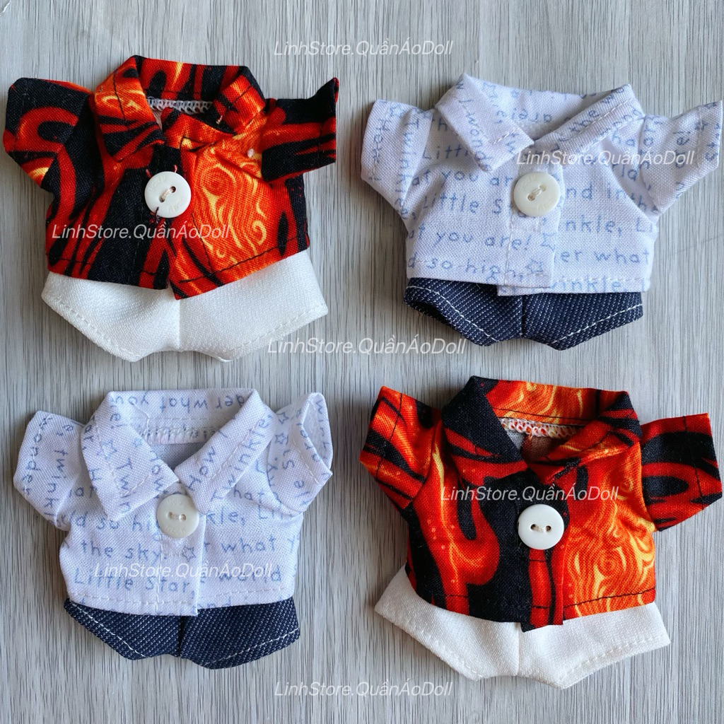 [Quần áo búp bê] MẪU SƠMI NAM HOẠ THIẾT NỔI BẬT DOLL 5IN