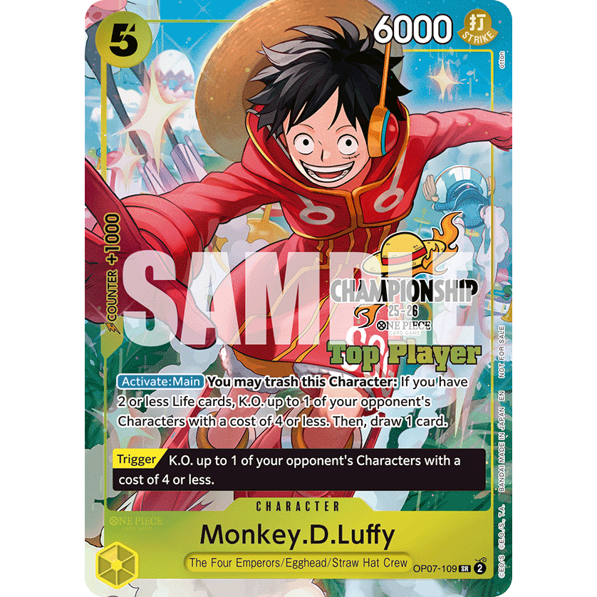 [Có sẵn - Hỏa tốc] Thẻ bài One Piece chính hãng: Luffy (thẻ OP07-109) (thẻ luffy thẻ lù card luffy c