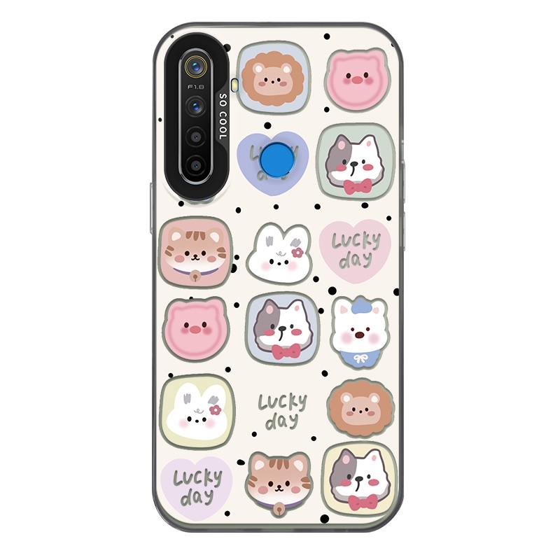 For Realme 5/Realme 5s/Realme 5i/Realme 6i Phone case,Hình ảnh avatar thú cưng, Ốp lưng điện thoại I