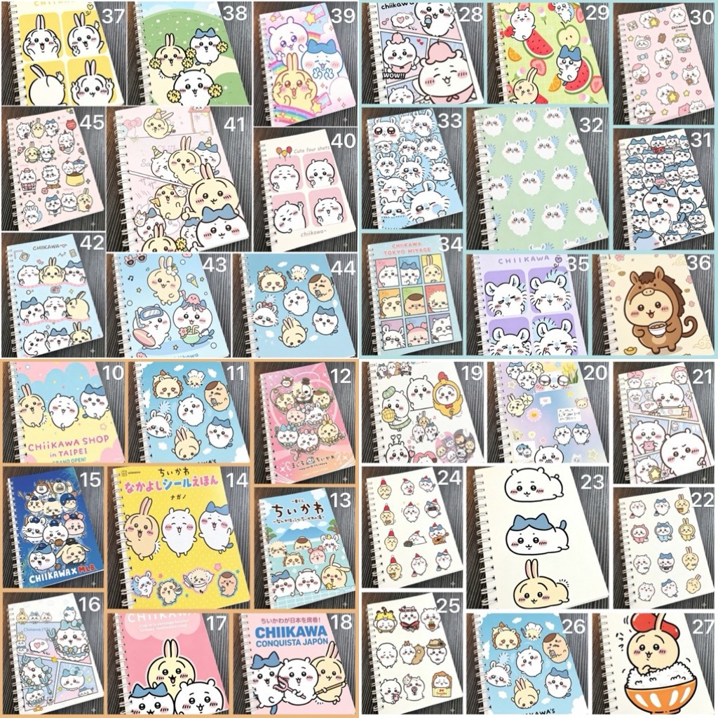 Sổ viết Chiikawa gáy xoắn 200 trang / sổ hình Chiikawa dễ thương/ sổ tay Anime Chiikawa