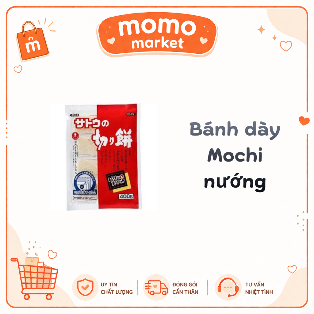 Bánh Dày Mochi Nướng Sato Kirimochi Nhật Bản 400g
