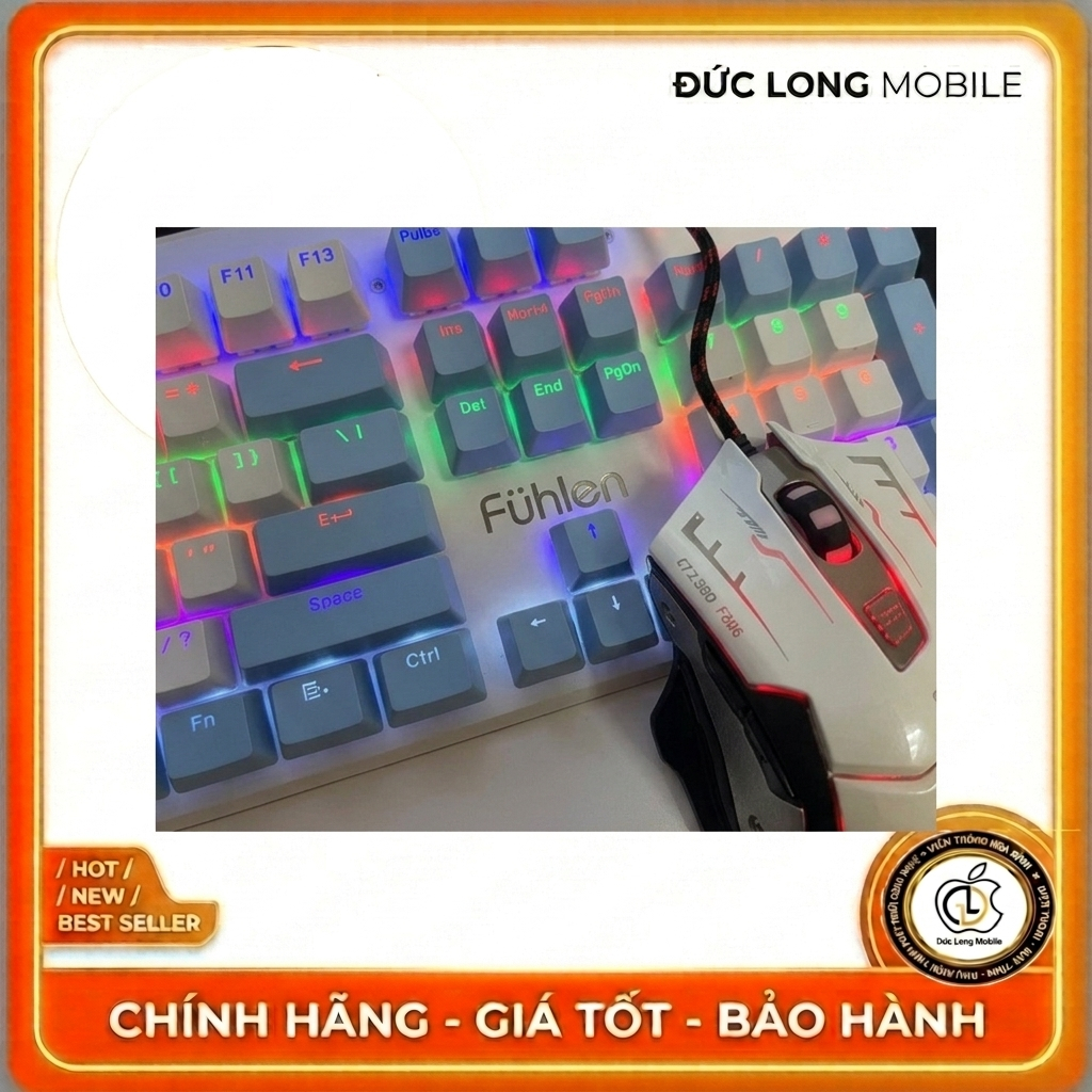 Bàn phím cơ Gaming Fuhlen T88s / T95S /Chuột dây G902 Pro cao cấp Blue Switch LED RGB