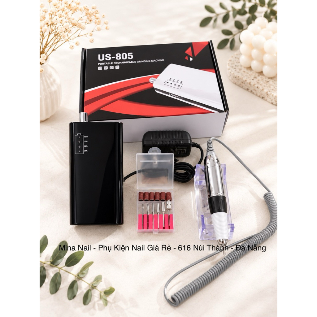 Máy mài Us805, Us801, máy mài nail, máy mài tích điện - mina nail
