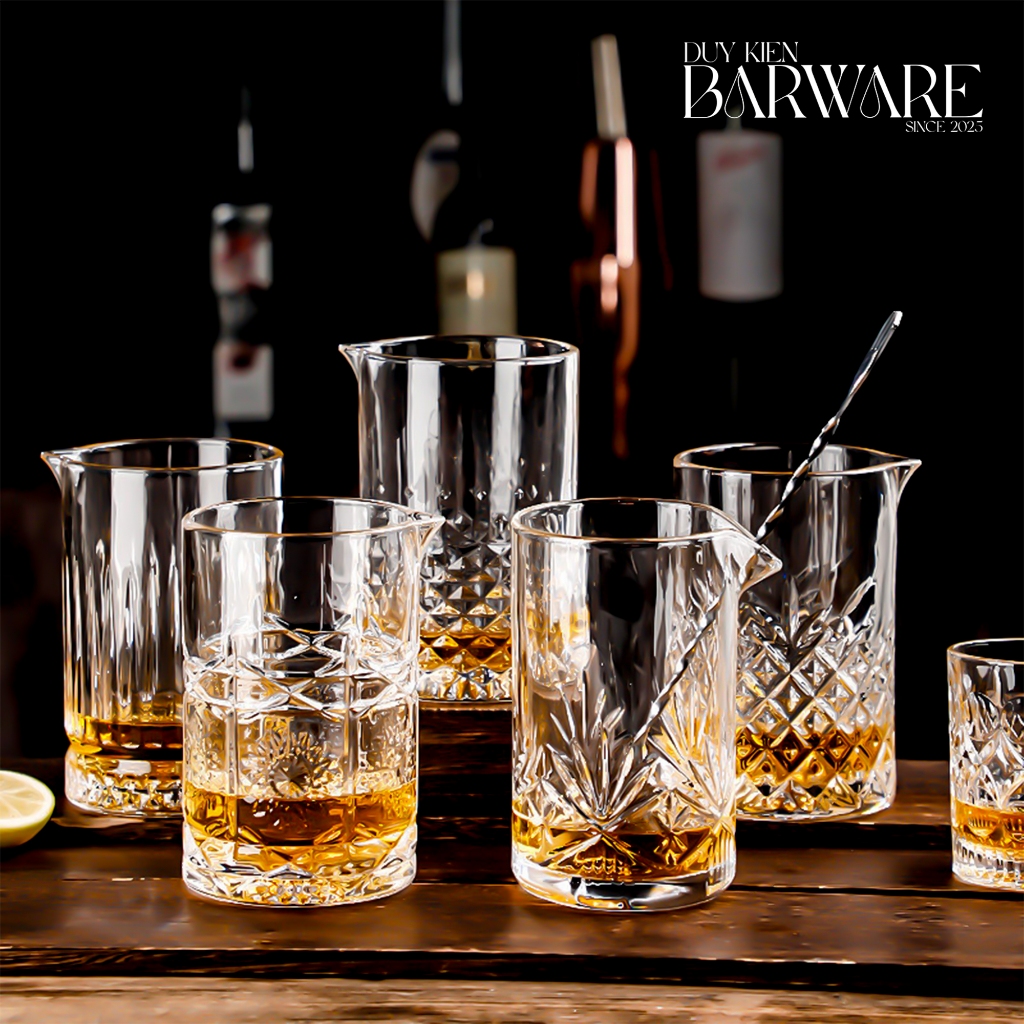 20+ Mẫu bình mixing - Mixing glass - Bình mix thủy tinh pha chế - Dụng cụ Bartender - Duy Kien Barwa