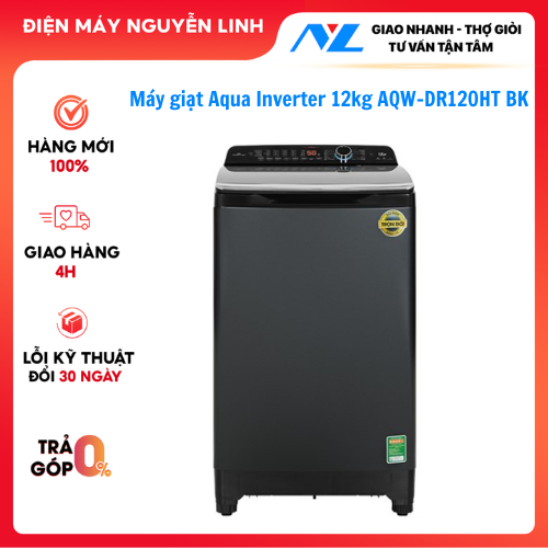 Máy giặt Aqua Inverter 12 kg AQW-DR120HT BK
